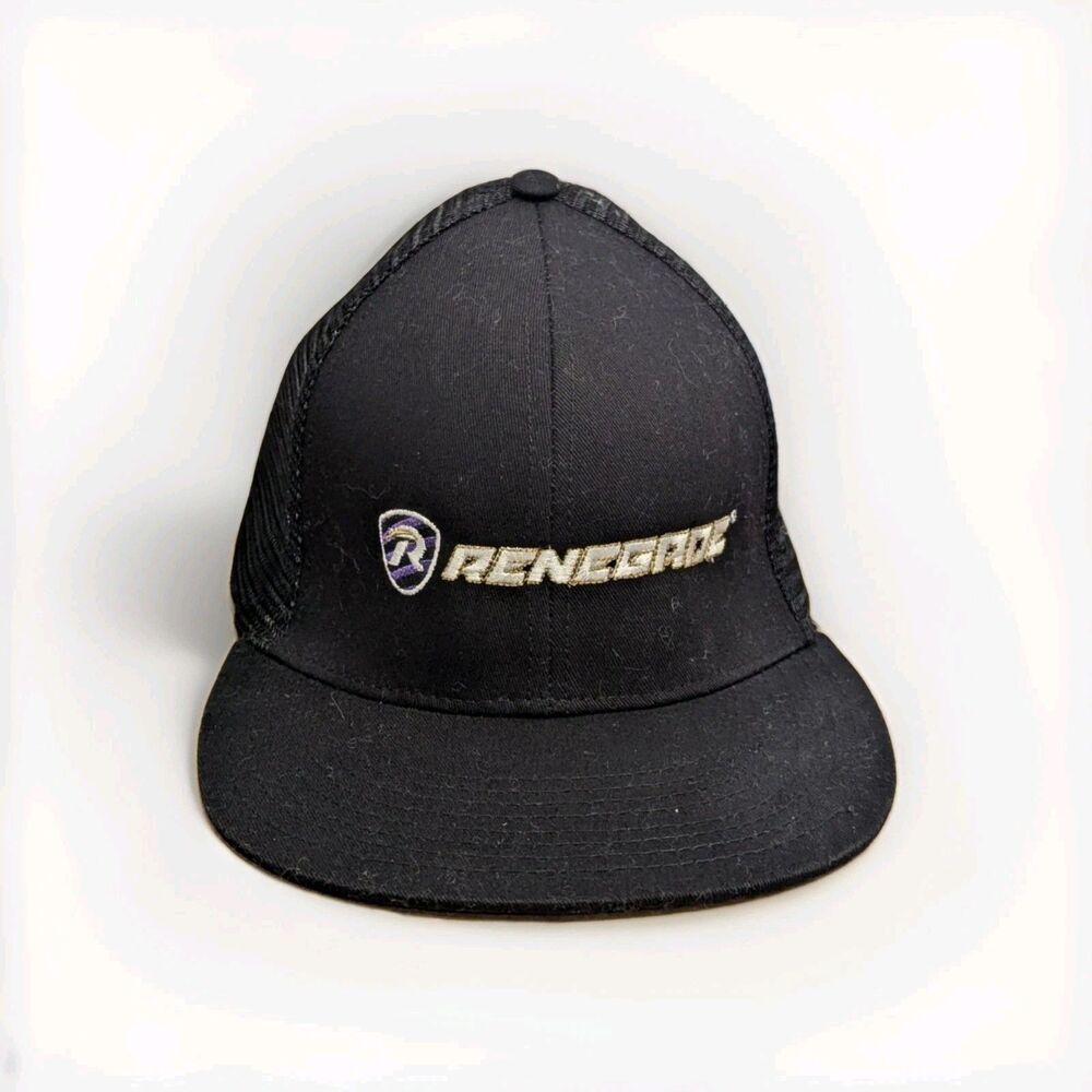 Vintage Black Renegade Embroidered Adjustable Trucker Hat‎
